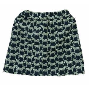 Crown & Ivy Black Gold Zebras Metallic high waist Mini Skirt Sz 6